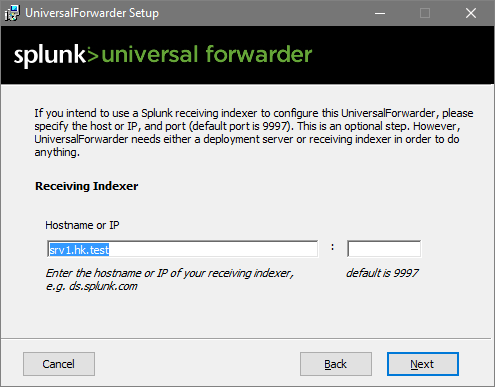 splunk universal forwarder service